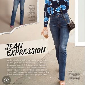 CAbi 5th Avenue Jean, style 6069, Posh Wash, slight flare